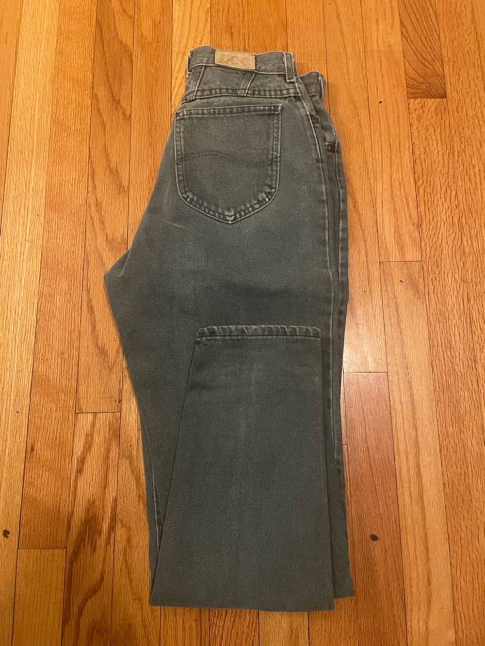 Vintage 1889 Lee Green High-Rise Carpenter Jeans in Washed Slate